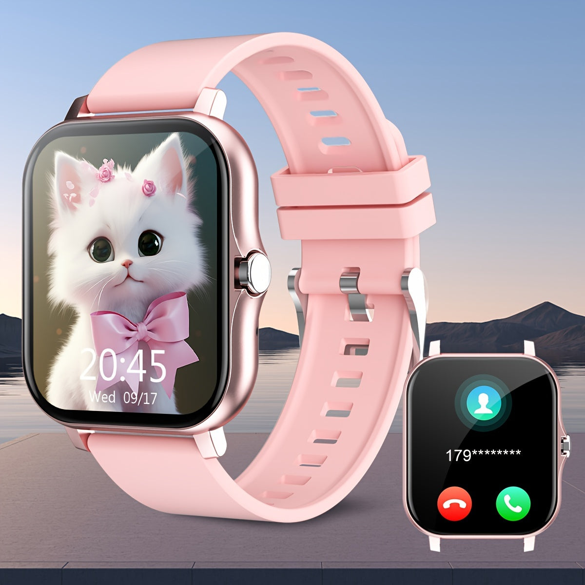 1.83-Inch Smart Watch for Men and Women with Sports Modes and Android iPhone Compatibility