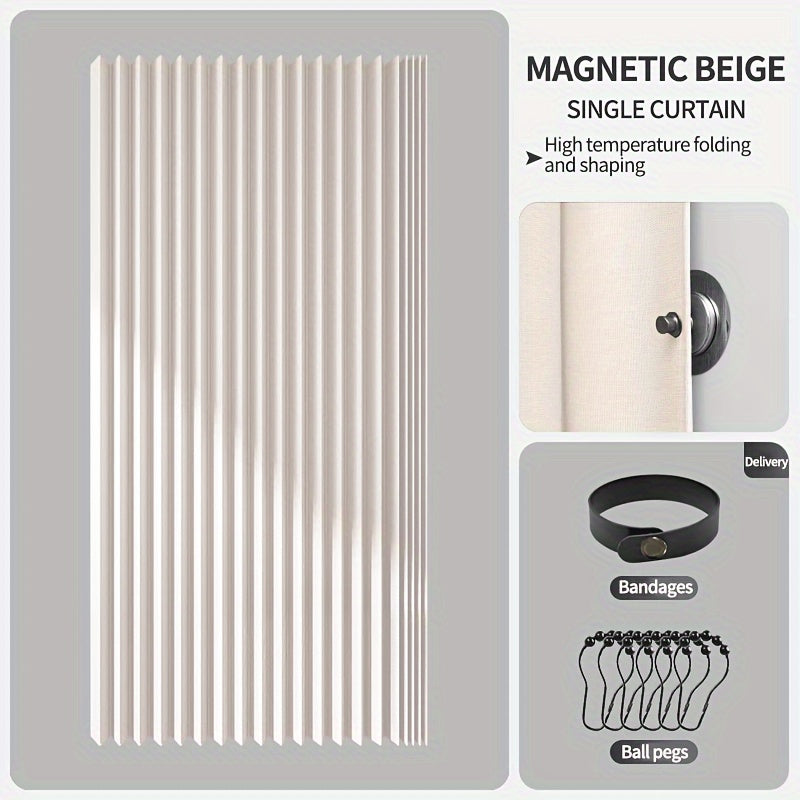 Plaid Water-Resistant Polyester Shower Curtain with Ripplefold Top and Metal Grommets