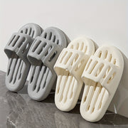 Women's EVA Slides Lightweight Slip-On Footwear Pastel Pink and White