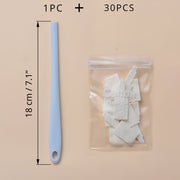 30-Pack Disposable Toilet Brush Set Long Handle Bathroom Cleaning Polypropylene