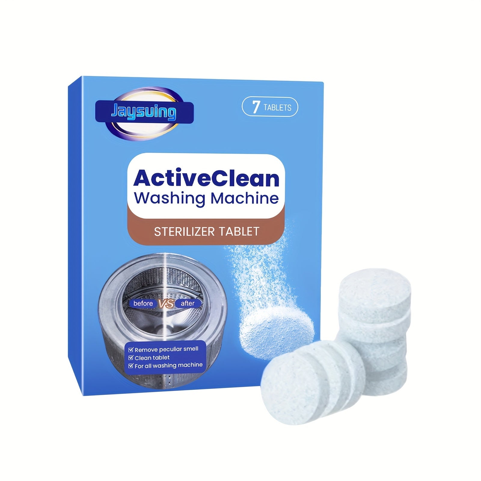 Washing Machine Cleaner Descaler Tablets for Front and Top Load Washers Deep Drum and Seal Cleaning
