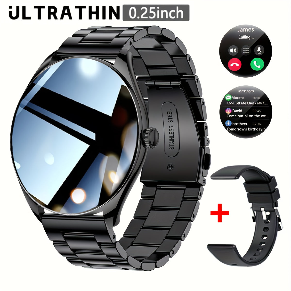 2024 Smartwatch 1.43-Inch AMOLED HD Screen Waterproof IP67 Lightweight Outdoor Sports Watch for Men and Women