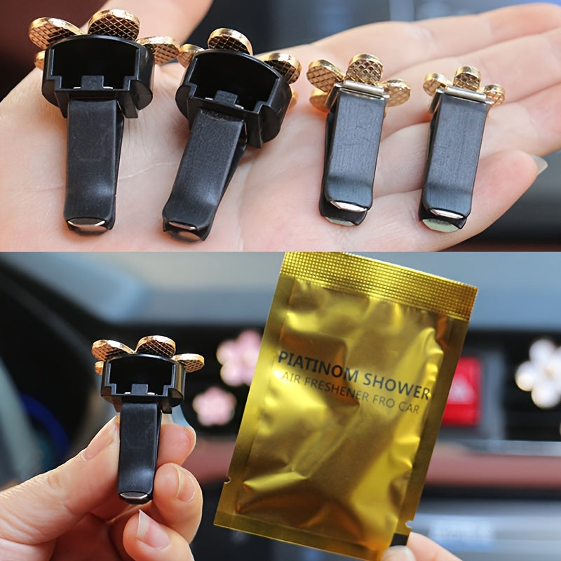 Women Small Daisy Flower Car Air Freshener Clip Set Decorative Air Outlet Accessories