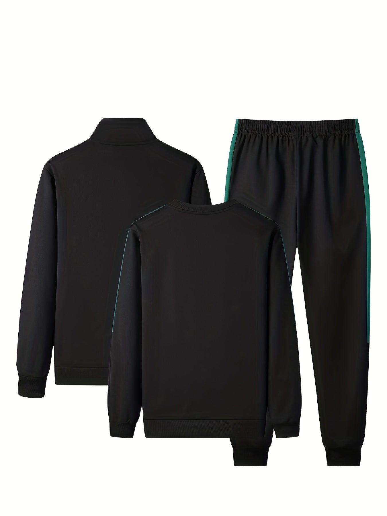 Men's Polyester 3-Piece Tracksuit Set for Gym Workout and Running