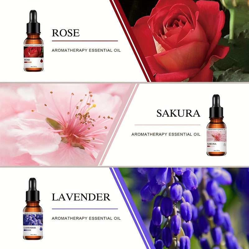 5 ta shisha aromaterapiya asosiy yog'i uchun diffuzorlar, shamlar uchun to'ldirish suyuqligi