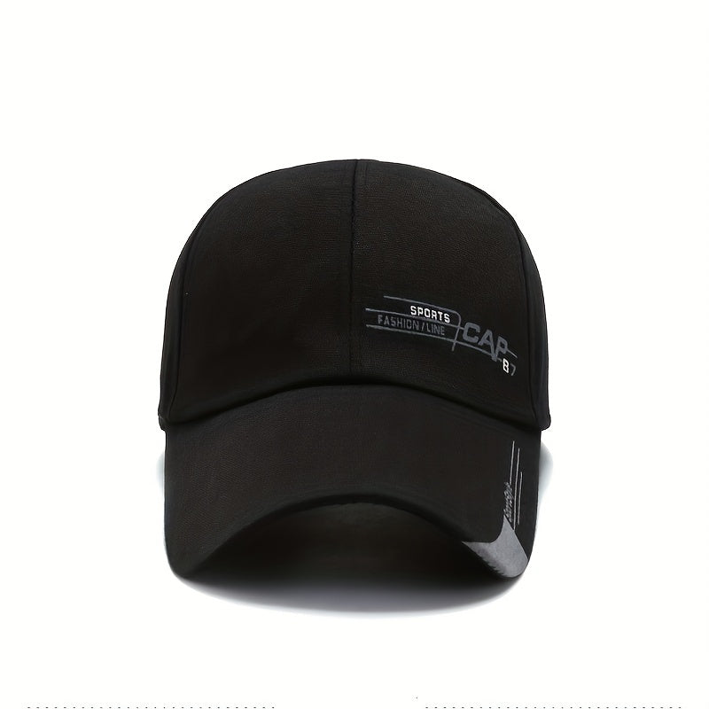 Outdoor Sun Visor Hat for Men Baseball Cap with Letter Print Sports Accessory