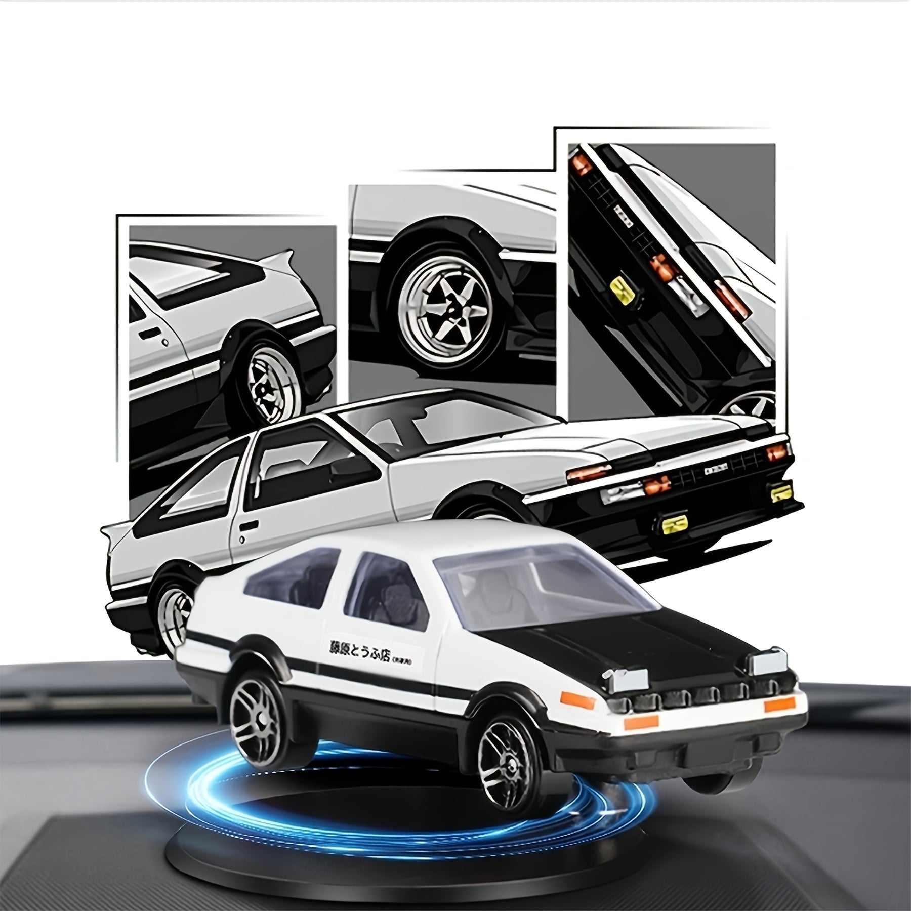 Universal Car Interior Decor, Rotating Tail Ornaments for Center Console