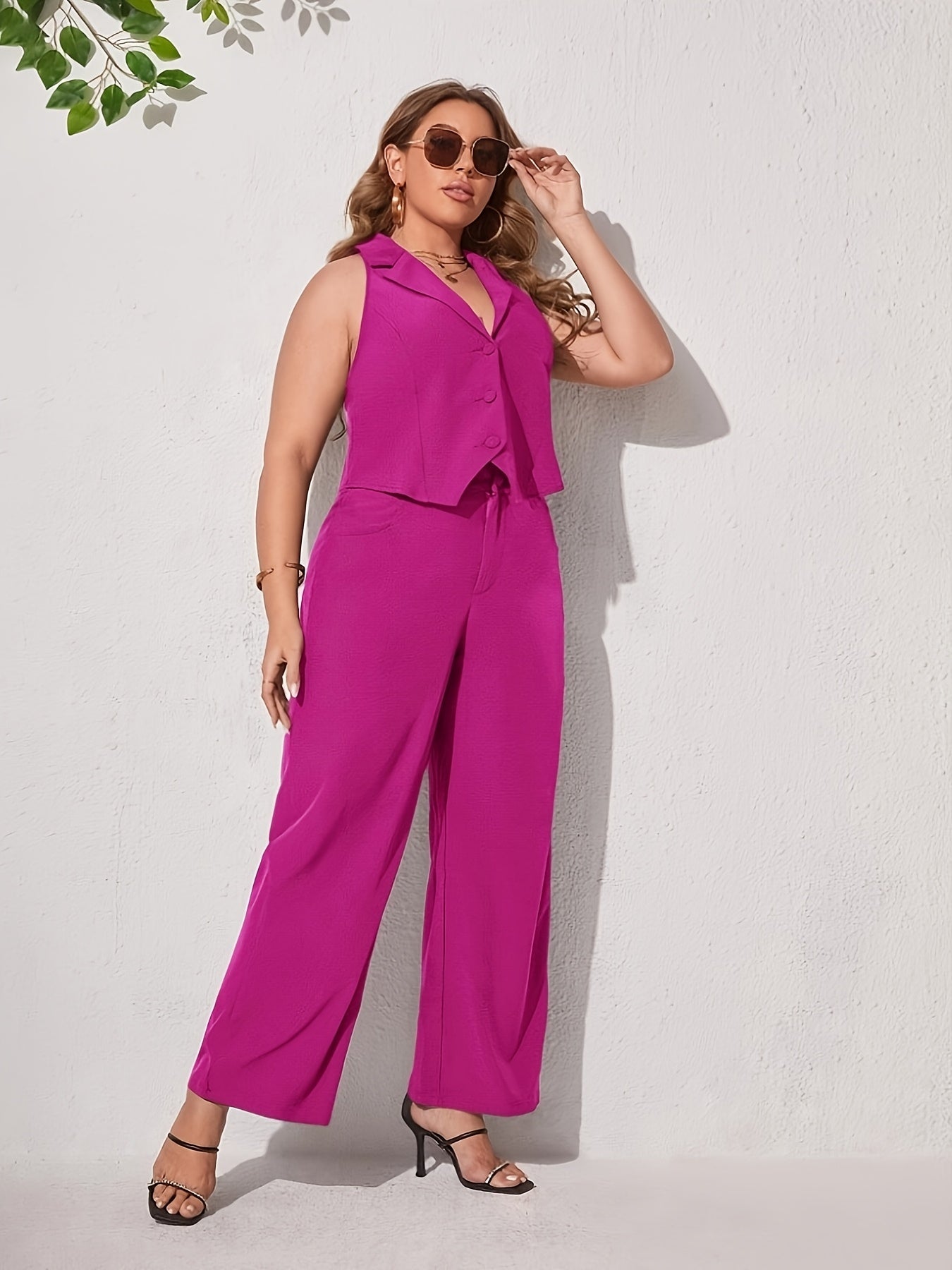 Women's Suit Jacket And Flare Pants Set Black Formal Office Wear