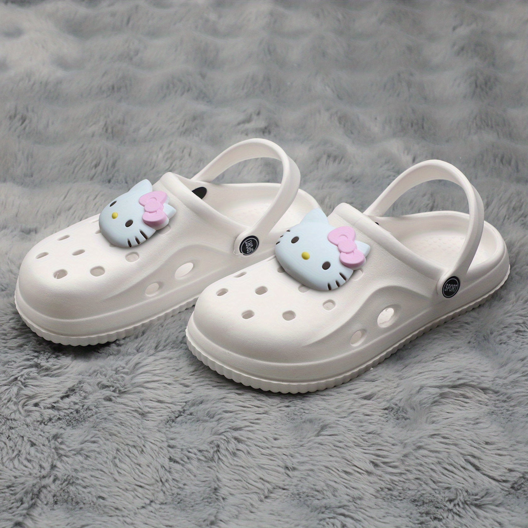 Women's EVA Clogs with 3D Pattern, Thick Soles, Breathable for Summer