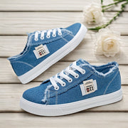 Women Flat Sneakers White Casual Shoes for Spring Autumn