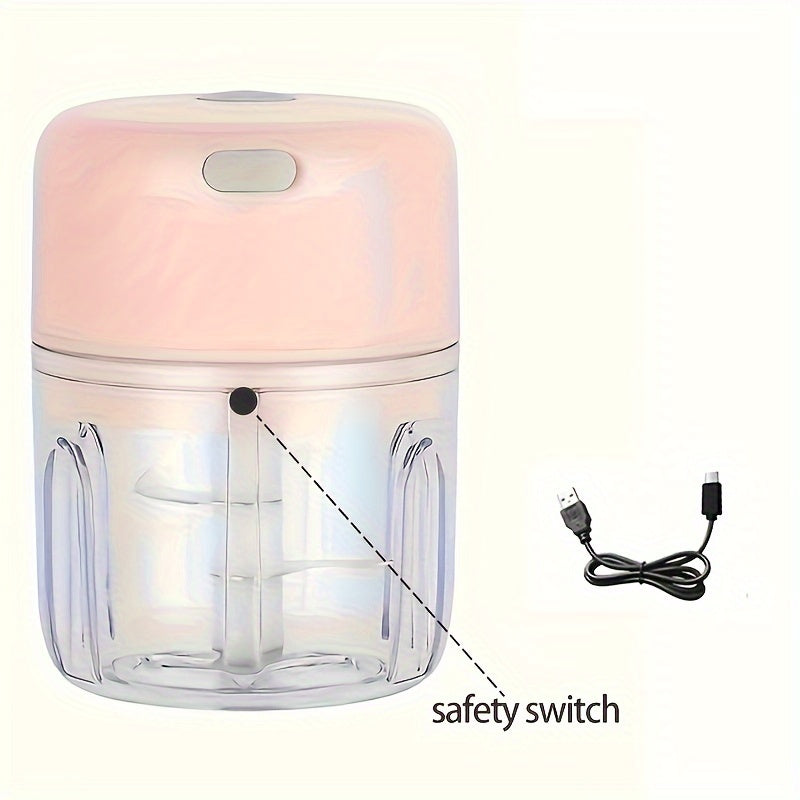 Электрическая мини-чеснокодавка, которая может измельчать имбирь и овощи, с USB мясорубкой и прочной конструкцией, емкостью 100/250 мл, идеально подходит для использования на кухне.