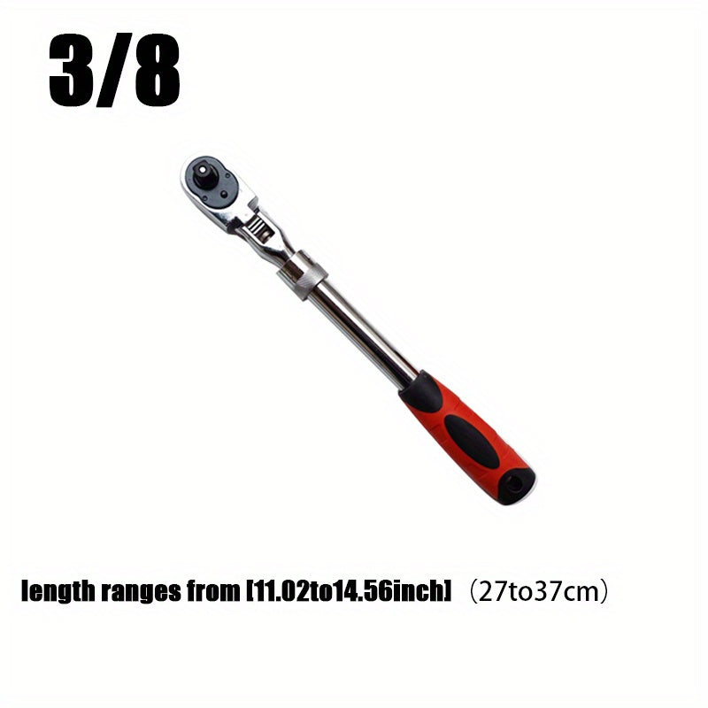 Telescopic Head Ratchet Wrench 1/4 3/8 1/2 Chrome Vanadium Steel Quick Release