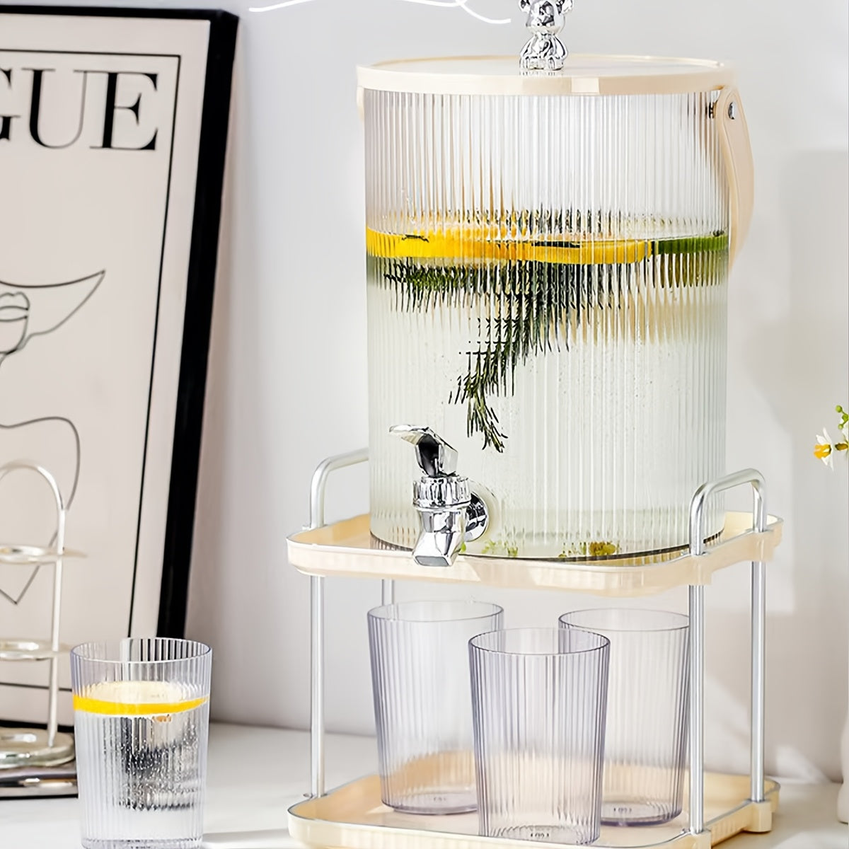 Outdoor Plastic Storage Rack for Drinks Ice Buckets Cold Water Pots and Garden Use