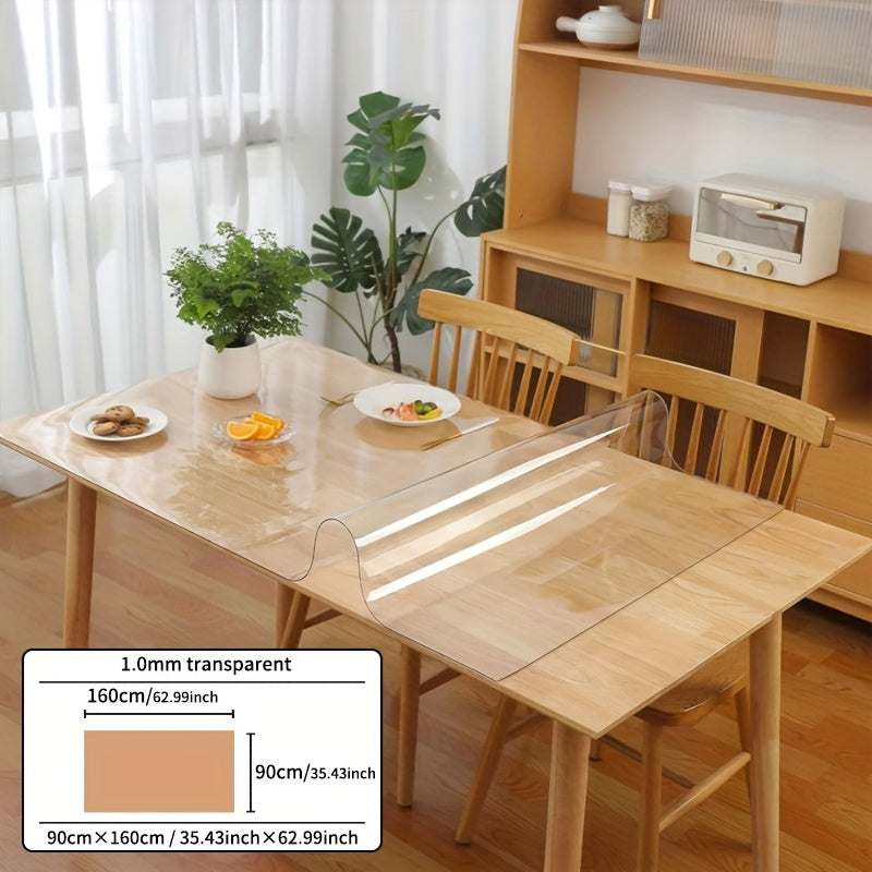 Transparent Thick Tablecloth for Home Hotel Restaurant Heat-Resistant Scratch-Resistant