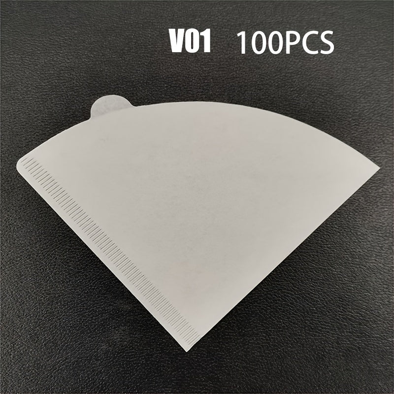 100 Premium Coffee Filters Pack, Wood Pulp, Taste-Neutral, Easy Handle