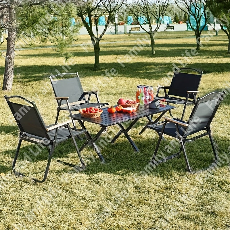 Extra-Wide 120cm Portable Folding Table for Camping and Picnics Sturdy Steel