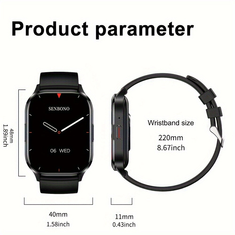 Smart Watch 2.01 Inch AMOLED HD Display Wireless Calling Fitness Tracker with Multiple Sport Modes