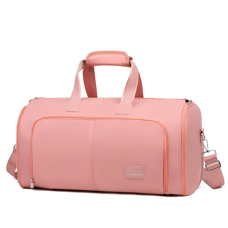 60L Multifunctional Travel Backpack Nylon Wet Dry Separation Shoe Compartment Removable Strap