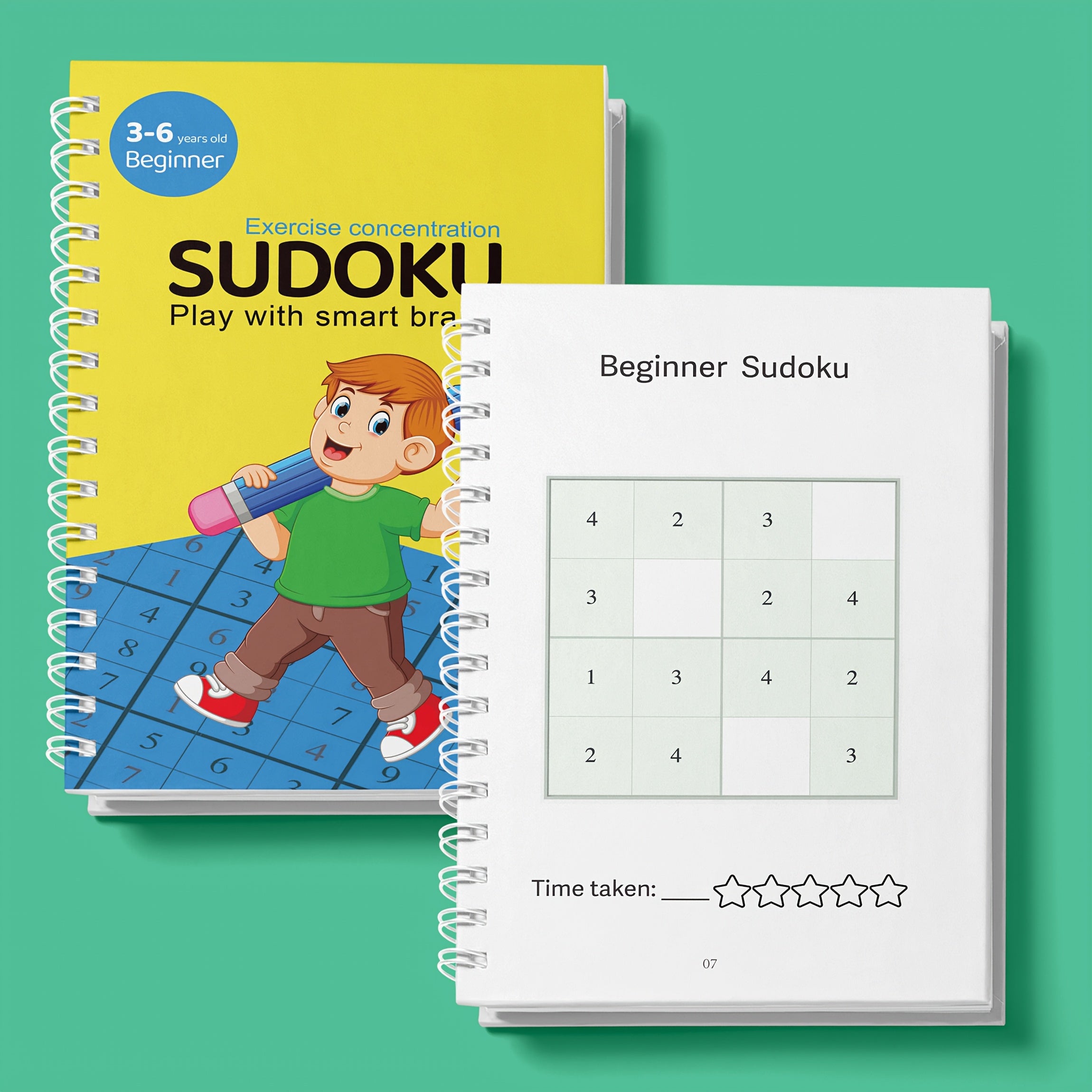 Themed Sudoku Puzzle Book for Kids Ages 3-6 Educational Brain Teasers