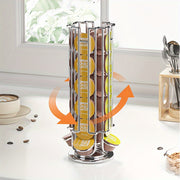 Coffee Capsule Storage Rack Metal Multi-Row Countertop Holder Holds 24