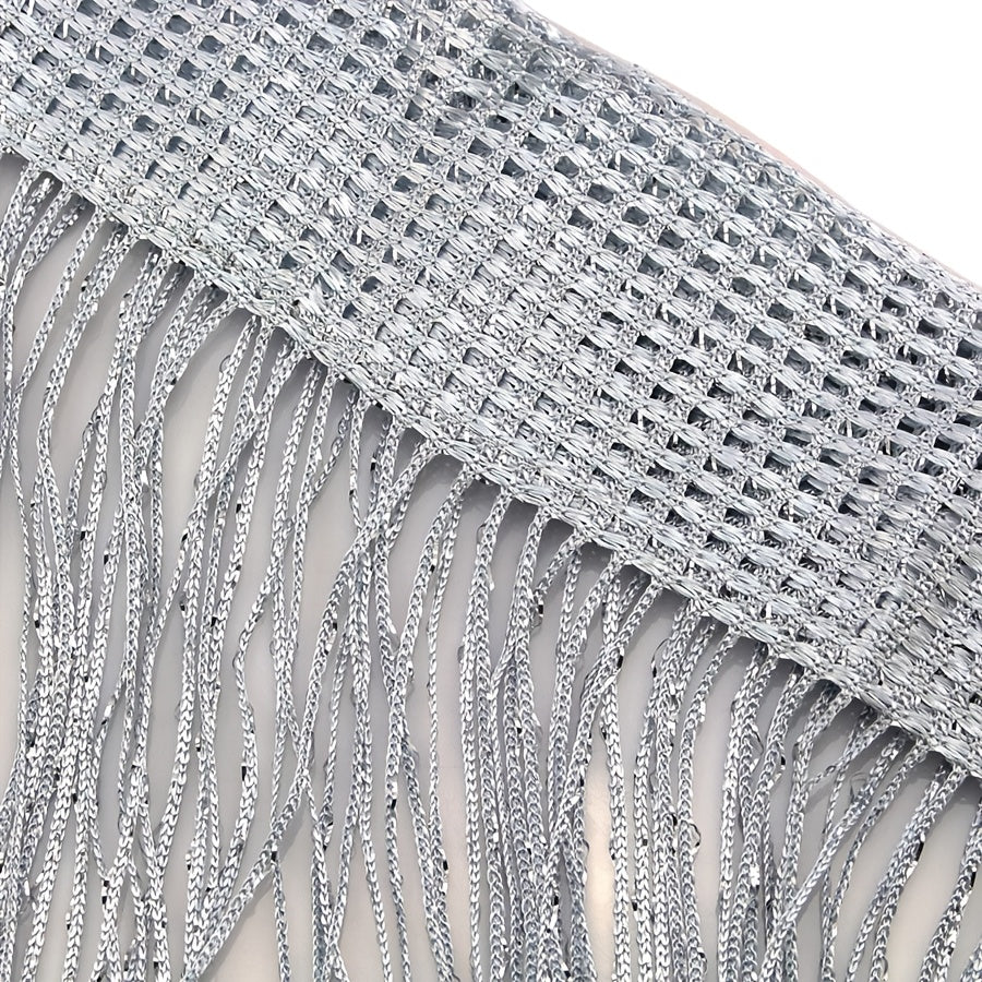 Orange and Yellow Beaded Curtain Polyester Sheer Door Hanging for Living Room Bedroom Wedding Entrance