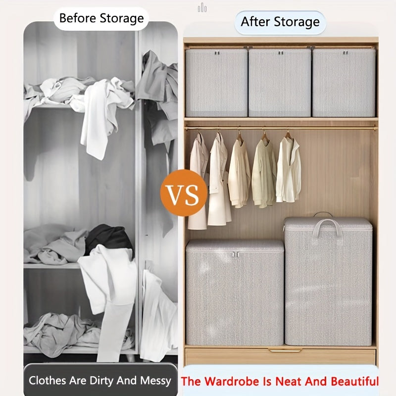 Large Clothes and Quilt Storage Box Dustproof Moistureproof Organizer Bag for Moving and Packing