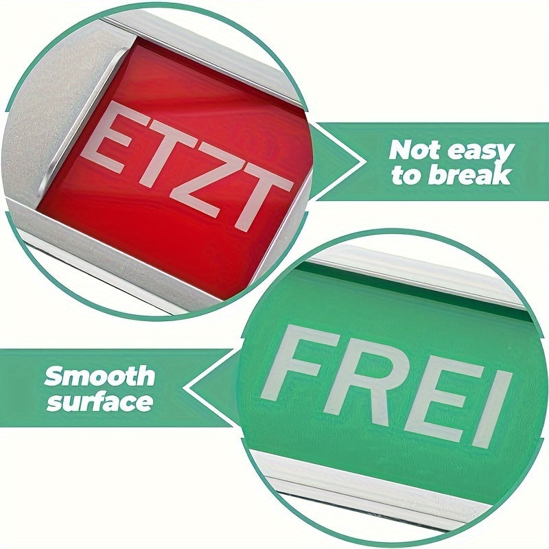 Acrylic Door Sign with Sliding Indicator for Home Office Conference Room Bathroom Kitchen