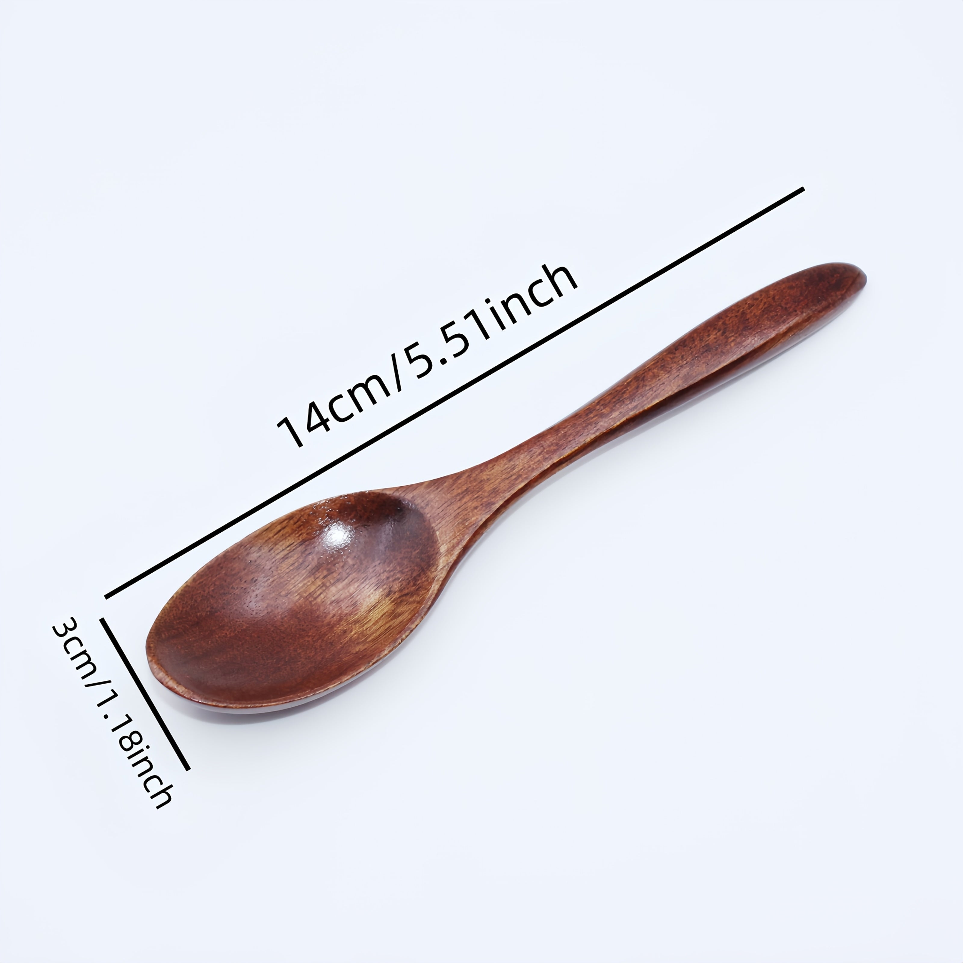Handcrafted Japanese Solid Wood Spoon for Soup Porridge Coffee Honey and Desserts
