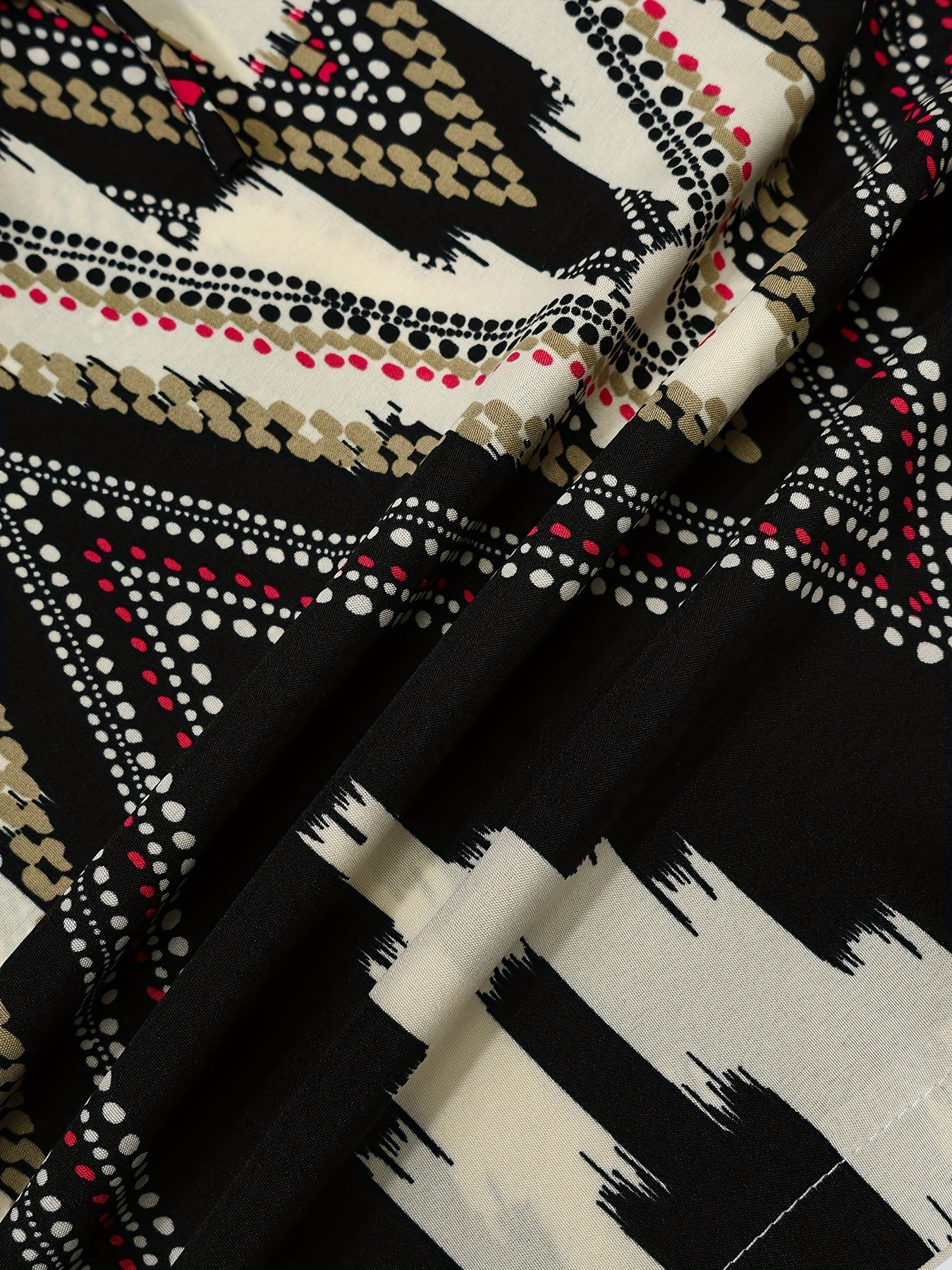 Брюки для женщин больших размеров повседневные средней длины с цветными блоками и геометрическим принтом