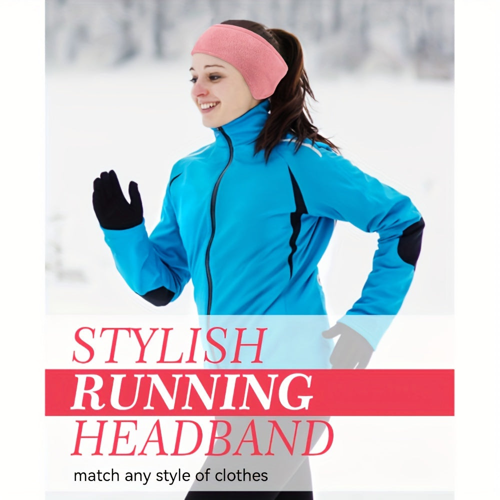 Stretchable Polyester Ear Warmer Headband for Women Windproof Ear Flaps 2-Pack