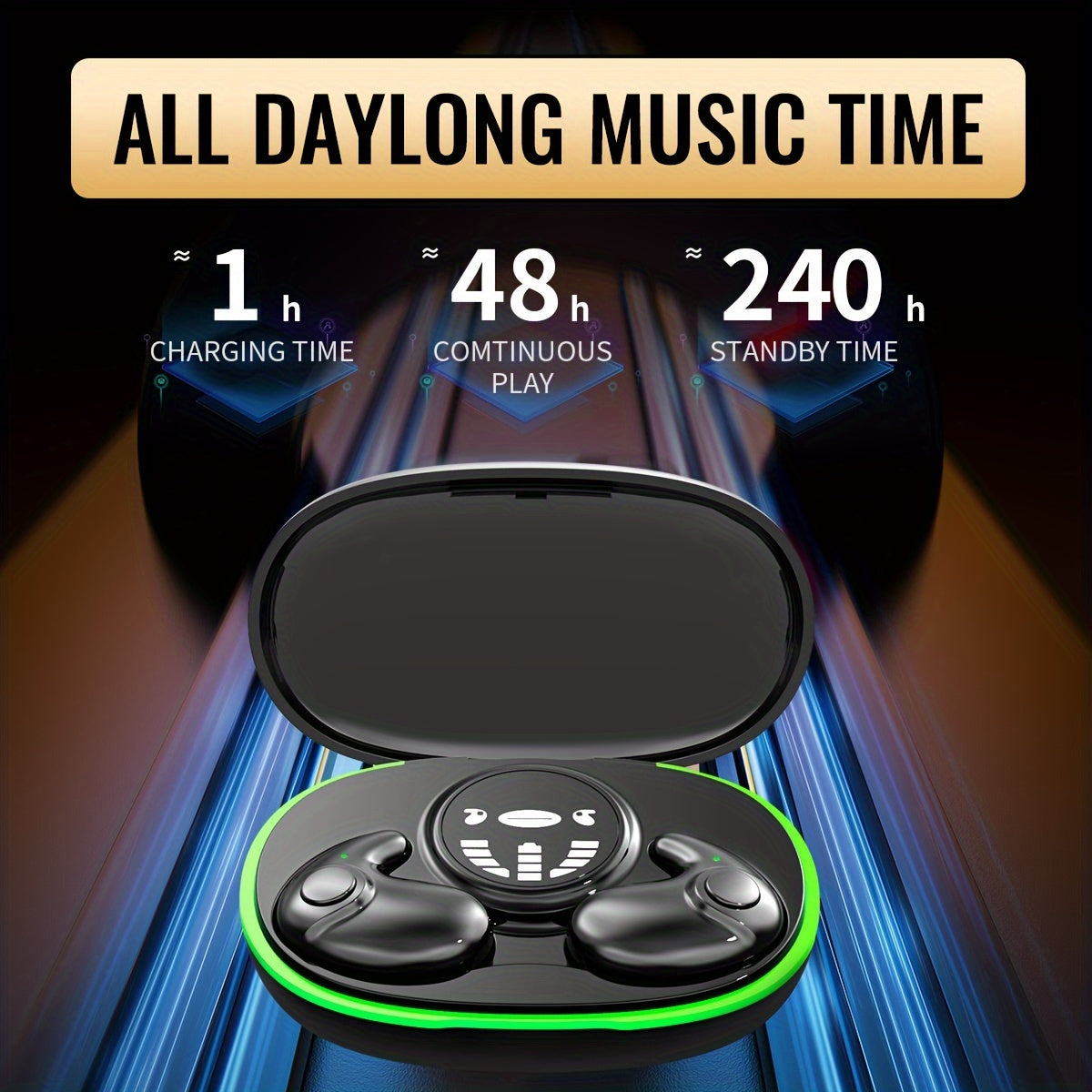 Auriculares inalámbricos ultrafinos con control táctil y sonido de alta fidelidad para adultos