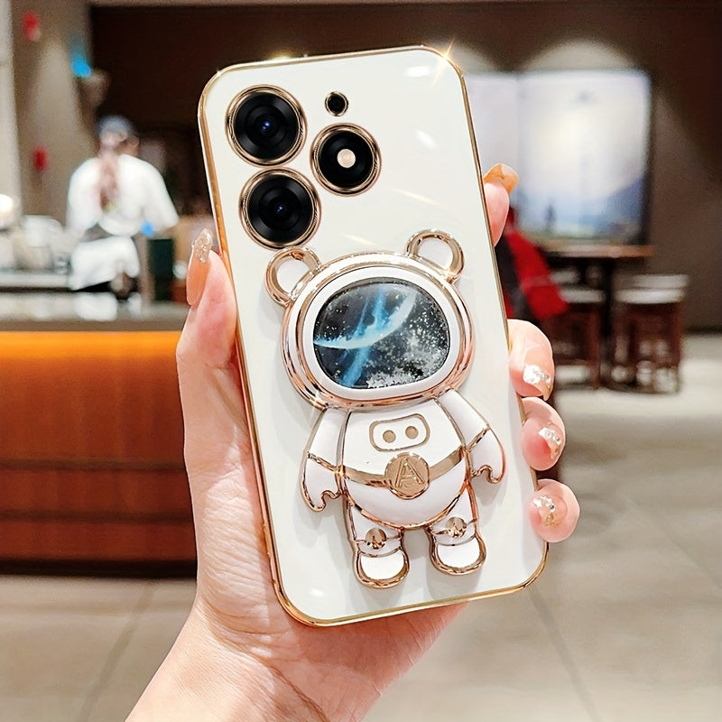 Shockproof TPU Phone Case with Anti-Drop Protection and Built-in Holder for Spark Series Models