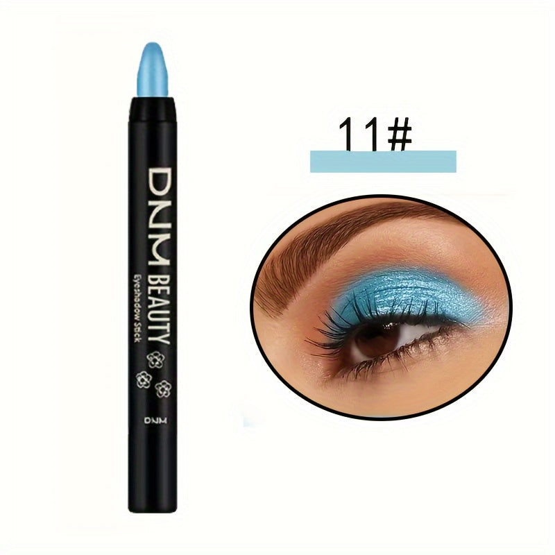 Women Waterproof Eye Shadow Stick with Rainbow Shimmer Long-Lasting Brightener