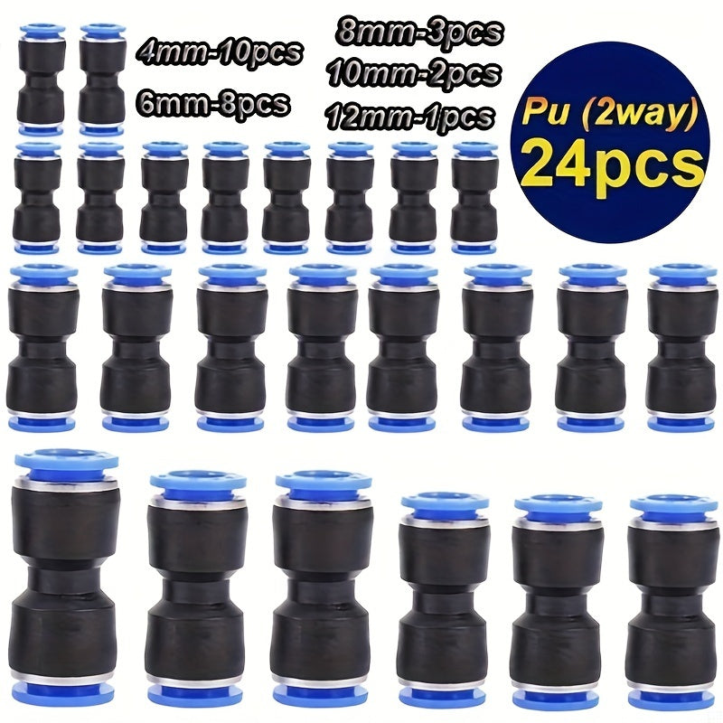 Pneumatic Quick Connector Pipe Straight Push-In Air Fittings 4/6/8/10/12