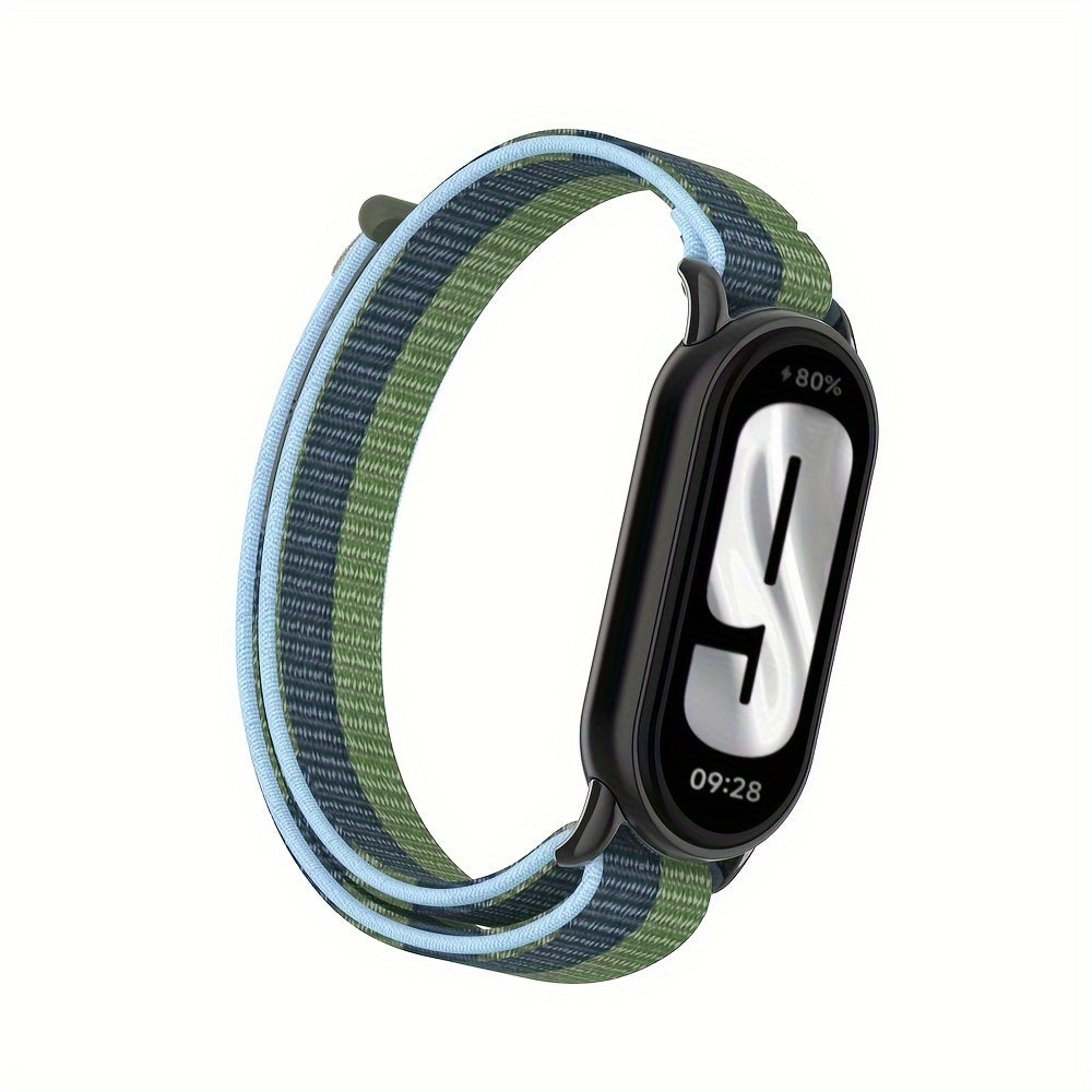 Nylon Loop Strap for Smartwatch Compatible with Mi Band 8 9 9 NFC Polyamide Water-Resistant Not Water Resistant