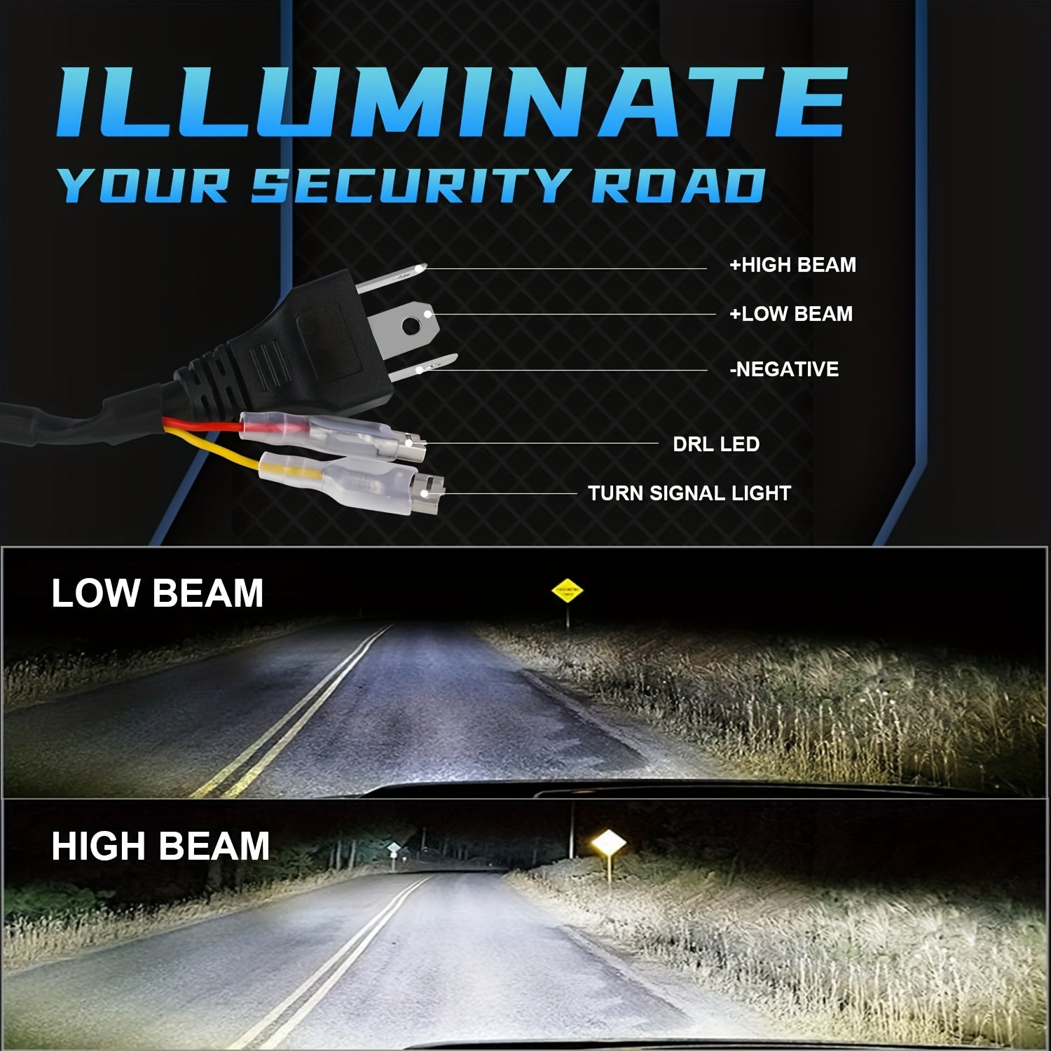 2-комплект 7-дюймовых светодиодных фар для мотоциклов H4 с высокими и низкими лучами для автомобилей и грузовиков