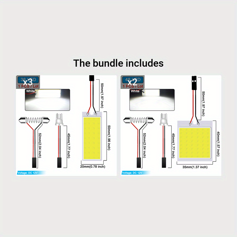 Bombilla LED C10W T10 W5W 12V 6500K Blanco Interior Luz de cúpula del maletero