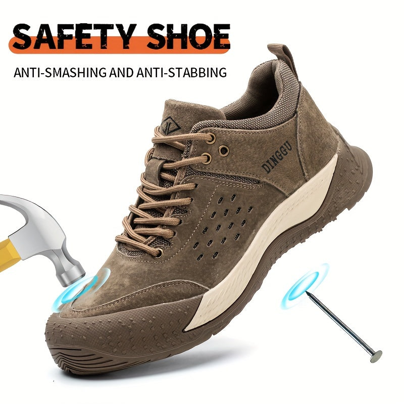 Sanoat xavfsizligi uchun teshilmas tagliklar, sirpanmas, bosilmas va teshilmas xususiyatlarga ega po'lat barmoqli ish botinkalari.