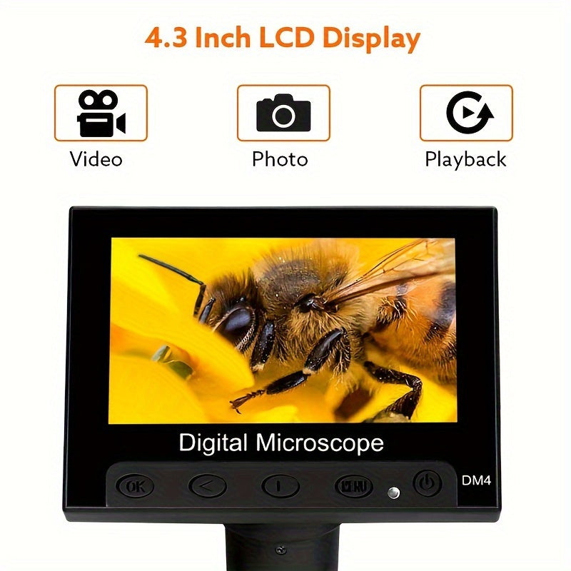 Digital USB Microscope 10.92cm LCD 1000X Zoom for Electronics Repair and Soldering