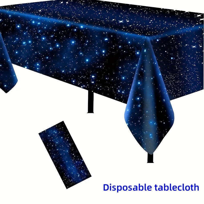 Disposable PEVA Starry Sky Tablecloth Waterproof Thickened for Party Banquet