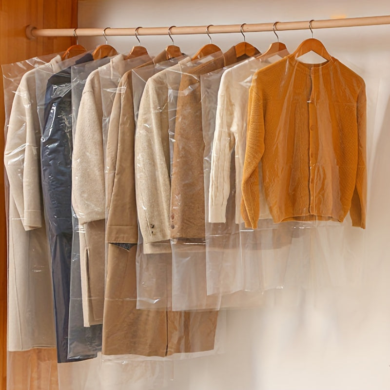 Juego de 10 bolsas de funda protectora de ropa transparente para almacenamiento y organización en armario