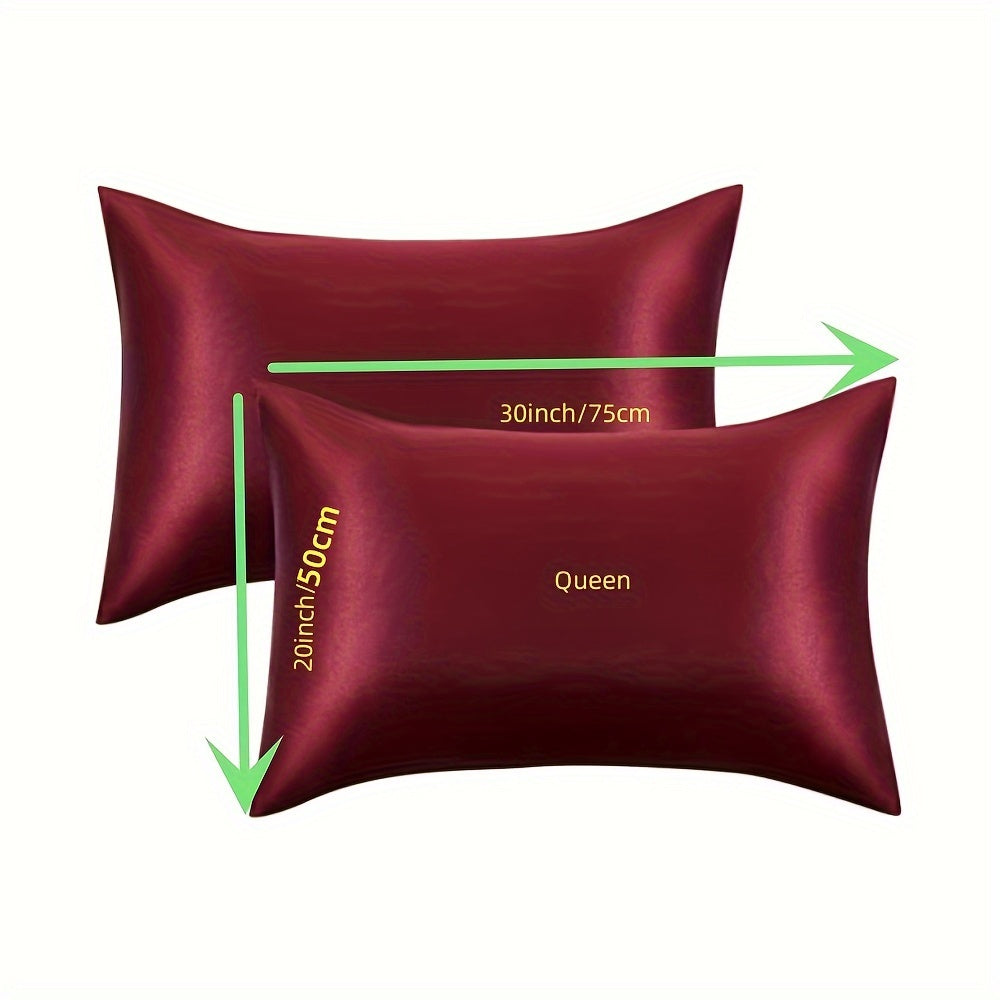 Juego de 2 fundas de almohada satinadas náuticas de microfibra resistentes a las arrugas y para todas las estaciones