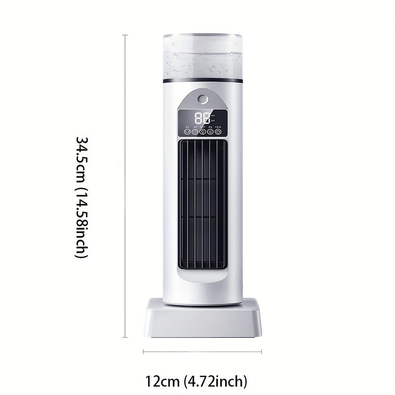 Ventilador de aire acondicionado portátil de escritorio con enfriamiento por niebla, 6 velocidades, oscilación, temporizador, oficina, dormitorio, exterior
