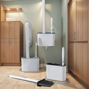 Toilet Brush Set with Long Handle and Stand for Bathroom Cleaning