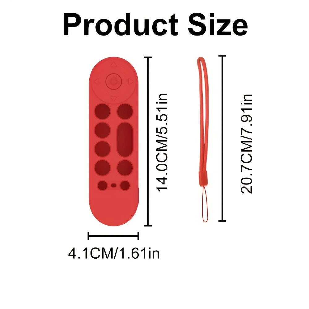 Funda de silicona colorida para control remoto del Google TV Streamer 4K, control por voz, antideslizante, duradera, suave, con cordón