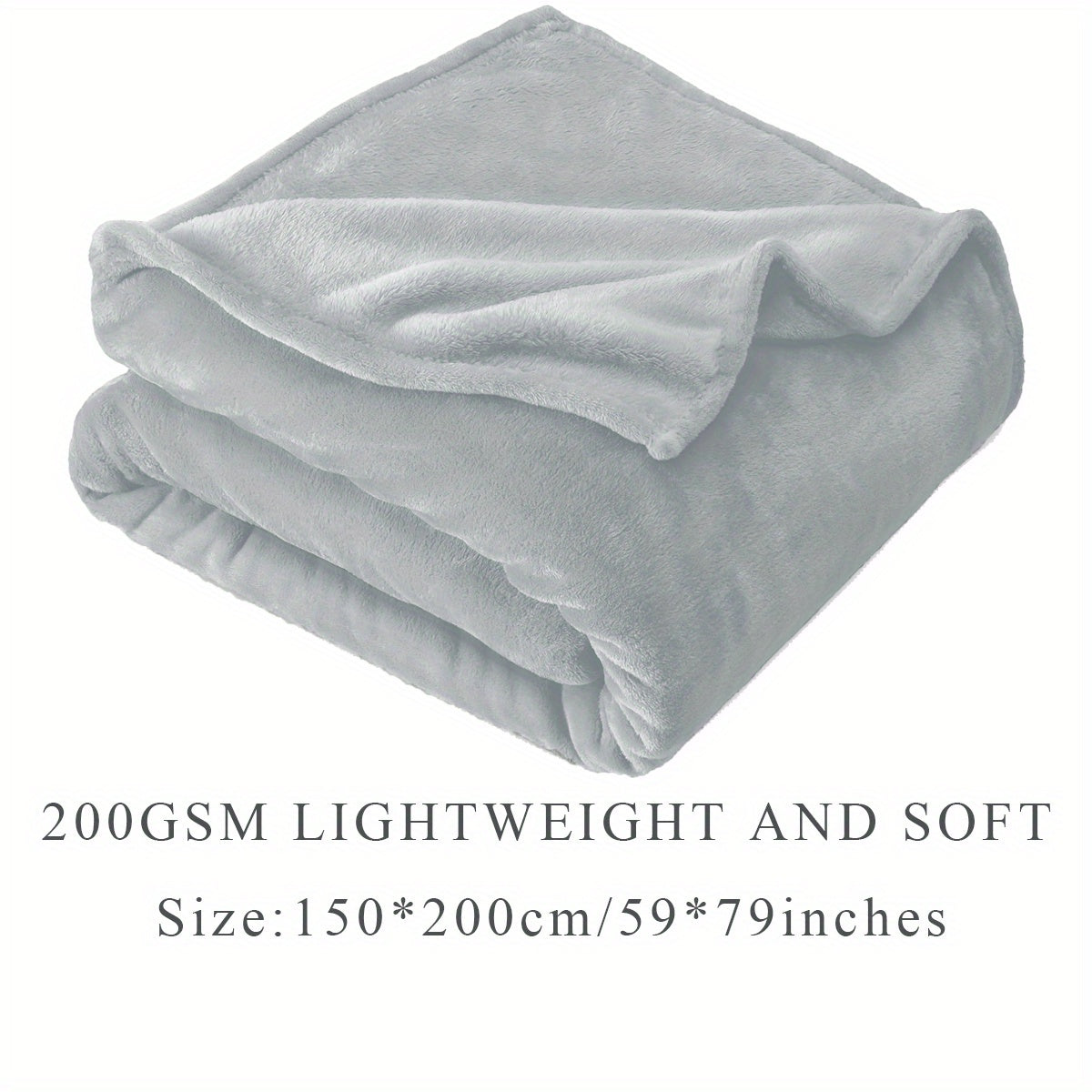 Solid Flannel Blanket 200G Single Piece