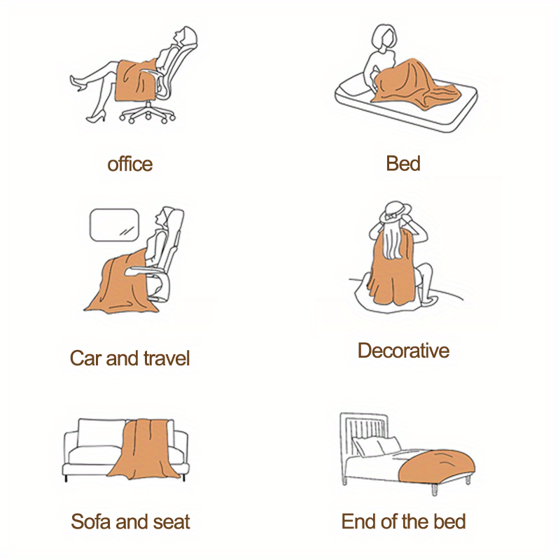 Manta multifuncional de franela en varios colores para dormitorio, sala de estar, residencia, coche, sofá y viajes