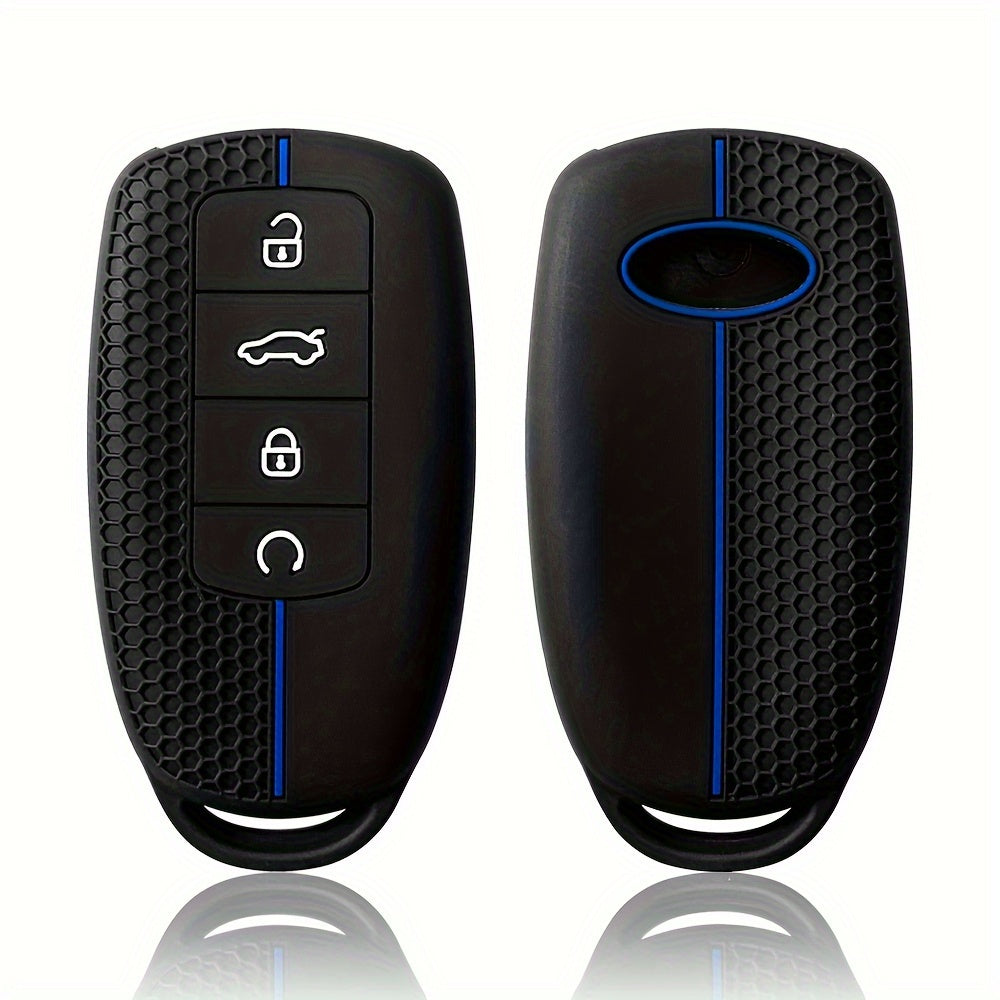 Silicone Car Key Fob Cover Honeycomb Shockproof Durable Remote Protector