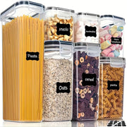 Food Storage Containers Set of 3, 6, 7, or 9 with Lids for Pantry, Cereal, Snacks