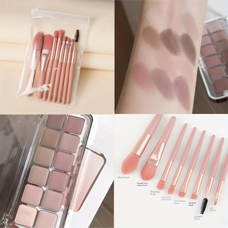 Women 12-Shade Eyeshadow Palette Cement Gray Brown Natural Tones